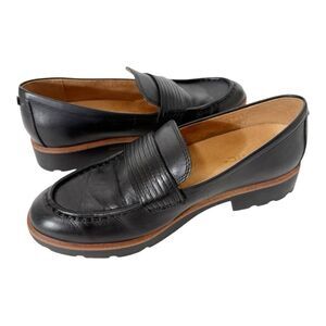 Vionic Women’s Corinne Leather Black Arch Support Comfort Loafer Size 7.5